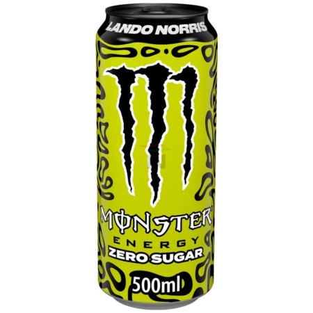 detail Monster energy 0,5L plech Lando Norris Zero (zelený obal) (12)