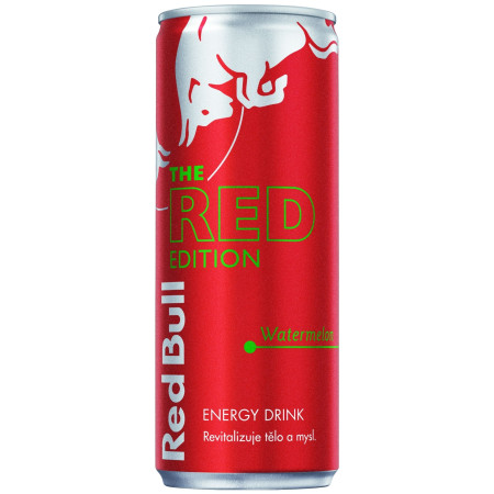 detail Red Bull energy 0,25L plech EU Red Edition Watermelon / Sabor Sandia (24)