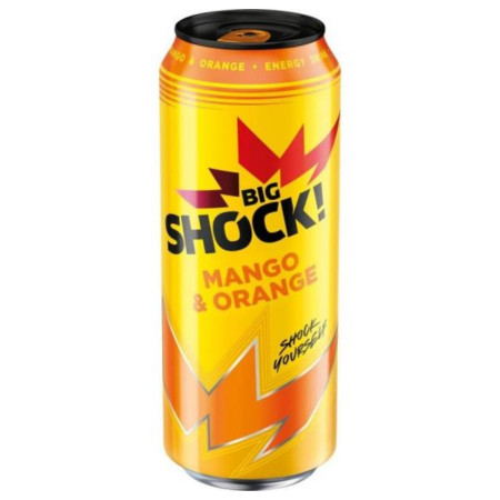 detail Big Shock energy 0,5L plech Mango Orange (24)