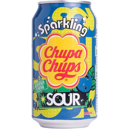 detail Chupa Chups 345ml plech - Blueberry sparkling (24)
