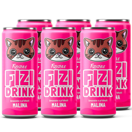 chi tiết FIZI Drink limonáda 250ml plech Malina (24)