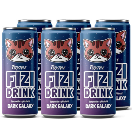 detail FIZI Drink limonáda 250ml plech Dark Galaxy (24)