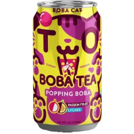 detail Boba Cat 320ml Tapioca Bubble Tea Passionfruit Lychee Popping (Tra Sua) (24)