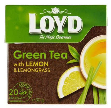 detail Loyd čaj Green Tea Lemon & Lemongrass 30g (10)