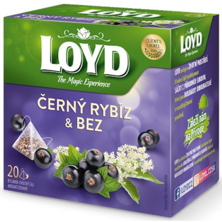 detail Loyd čaj Černý rybíz Bezinka 40g (10)