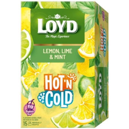 detail Loyd čaj Hot & Cold 30g Citrón, limeta, máta (8)