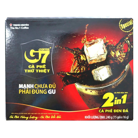 chi tiết G7 instantní ledová černá káva 2v1 240g (DEN DA) (24)