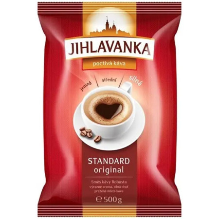 detail Jihlavanka mletá káva Standard 500g (12)