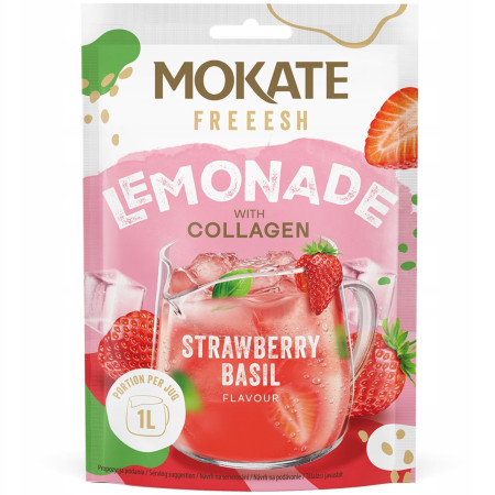 chi tiết Mokate Lemonade 40g - Collagen Strawberry Basil (7)