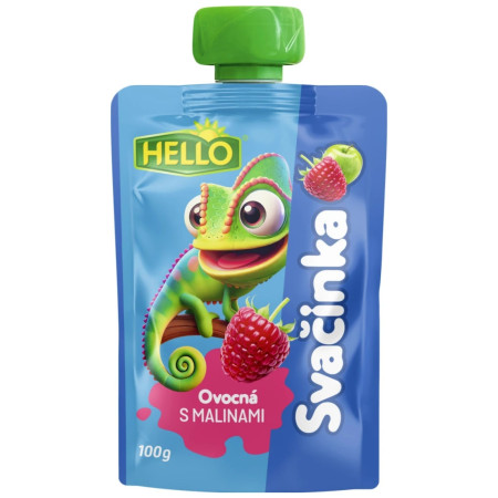 chi tiết Hello Ovocná svačinka kapsička 100g Malina (12)