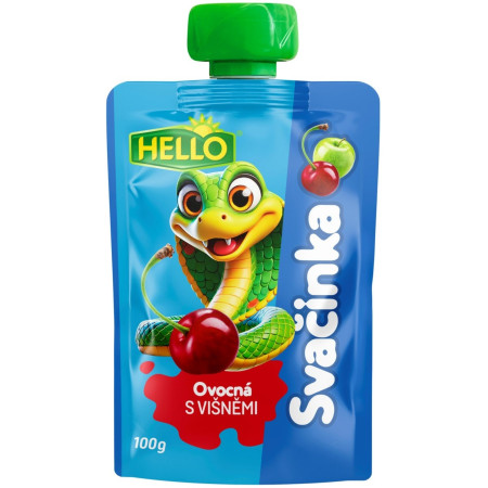 detail Hello Ovocná svačinka kapsička 100g Višeň (12)
