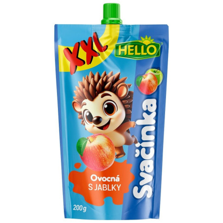 chi tiết Hello XXL Ovocná svačinka kapsička 200g Jablko (10)