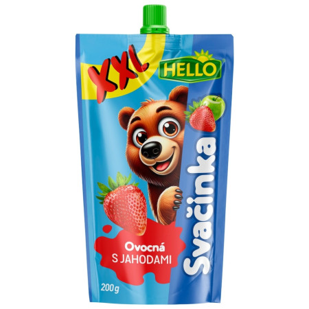 chi tiết Hello XXL Ovocná svačinka kapsička 200g Jahoda (10)