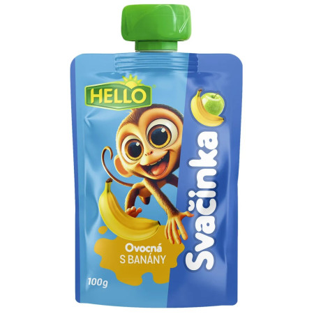 detail Hello Ovocná svačinka kapsička 100g Banán (12)