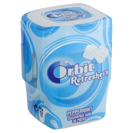 detail Orbit refreshers 30 žvýkaček v doze 67g peppermint (6)