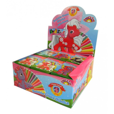 chi tiết ESHOP - Sweet'n Fun Pony bubble gum sticks 28g žvýkačky (keo cao su thuoc la)