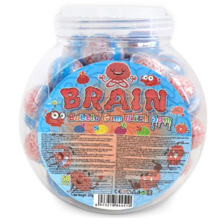 chi tiết Bubble gum with Jam 13g žvýkačky - Brain (bal/50ks)