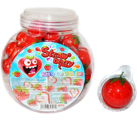 detail Bubble gum with Jam 13g žvýkačky Strawberry (50)