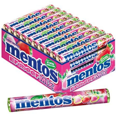 detail Mentos Candy Strawberry 37,5g (40)