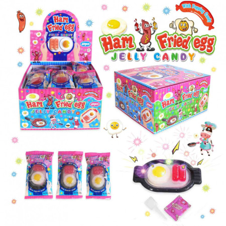 detail Ham Fried Egg Jelly with Popping Candy 24g želé šunka vajíčko (40)