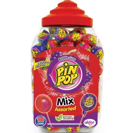 detail PIN POP lízátka Assorted Mix 18g 100ks