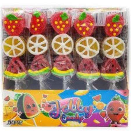 detail Lízátko Jelly Candy 50g Jahoda + Orange + Meloun 3ks (30)