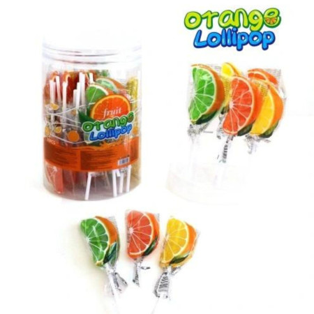 detail Lízatko Fruit orange lollipop 15g (30)