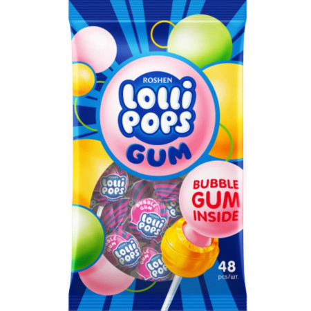 chi tiết Roshen Lollipops 1kg lízátko v sáčku se žvýkačkou modrý obal (48ks x 19,6g) (9)