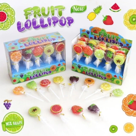 detail Fruit Lollipop Mix Shape 15g lízátko (30)