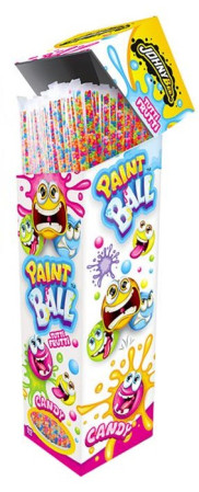 detail JohnyBee Paint Ball 100ks brčka s bonbony