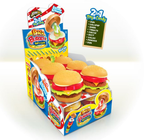chi tiết JohnyBee Big burger lízátko + práškem 21g (12)