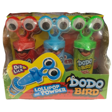 detail JohnyBee Dodo Bird 27g lízátko s ovocným práškem (12)