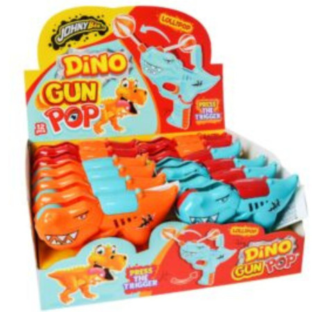 detail JohnyBee Dino Gun Pop 10g pistole s lízátkem (12)