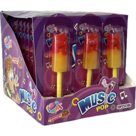 chi tiết Sweetex Music Pop lollipop 10g lízátko Strawberry (30)