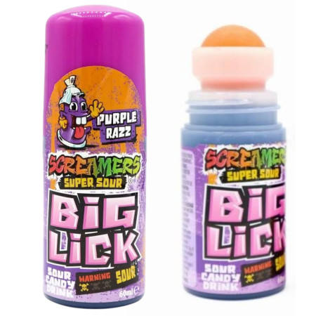 detail Zed Screamers Big Lick 60ml Sour Candy Roller Purple Razz (tekuté) (12)