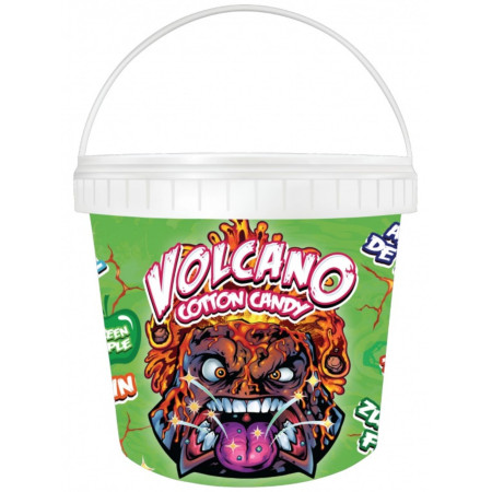 detail Lolliboni Cukrová vata 50g kyblík Volcano Green Apple (12)