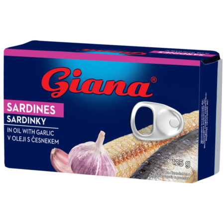 detail GIANA sardinky 125g eo ve slunečnicovém oleji s česnekem (hop sat) (24)
