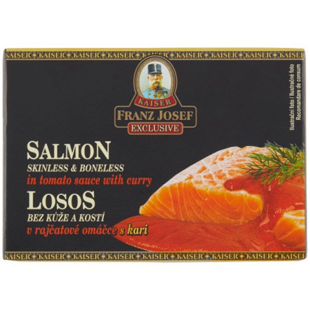 chi tiết F.J.KAISER Losos 110g EO v rajčatové omáčce (hop giay)