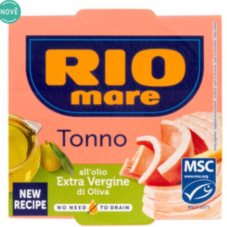 detail RioMare 120g tonno Extra Vergine di oliva Tuňák v extra pan. olivovém oleji (12)