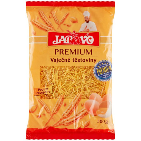 detail Premium vaječné těstoviny 500g Vlasové nudle (JAPAVO)