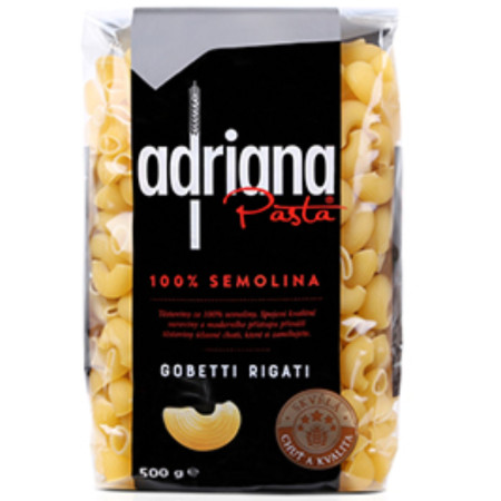 chi tiết Adriana těstoviny 500g Semolina Gobetti Rigati (kolena velká) (12)