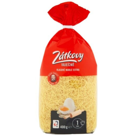 detail Zátkovy těstoviny vaječné 400g Vlasové nudle Extra (10)