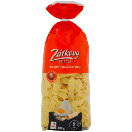 detail Zátkovy těstoviny vaječné 400g Válcované Extra Široké nudle (13)