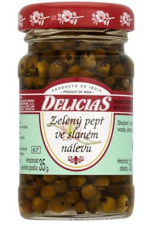 detail Delicias 50g Zelený pepř ve slaném nálevu (12)