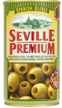 chi tiết Seville premium 350g olivy Zelené bez pecky plech