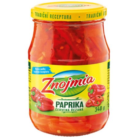 detail ZNOJMIA Paprika červená řezaná 340g (10)