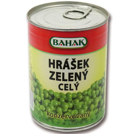detail BAHAK Hrášek zelený celý 400ml / 375g (10)