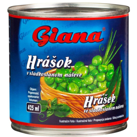 detail Giana Hrášek 425ml v mírně slaném nálevu (12)