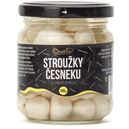 detail Bassta Česnek stroužky ve slanokyselém nálevu 200g (12)