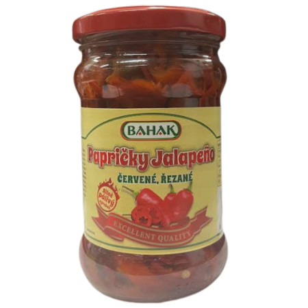 detail BAHAK Papričky Jalapeňos červené 315ml (10)
